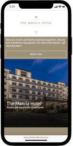 The Manila Hotel screengrab on mobile
