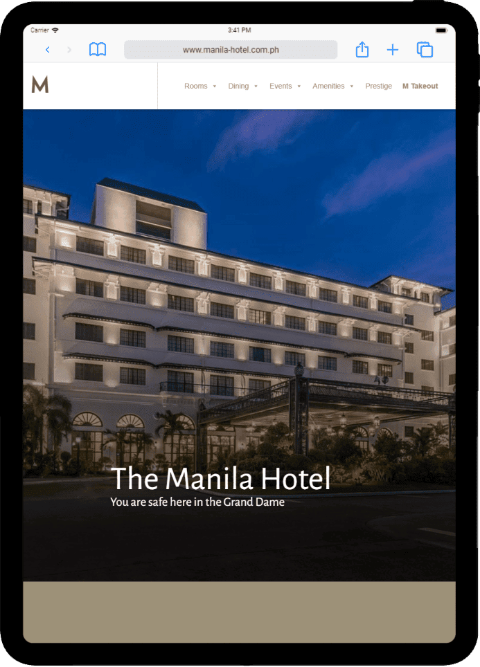 The Manila Hotel screengrab on table